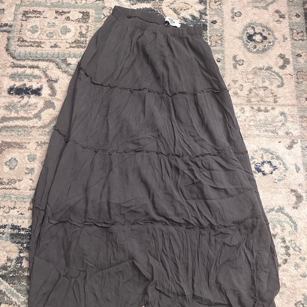 Hollister Charcoal Maxi Skirt